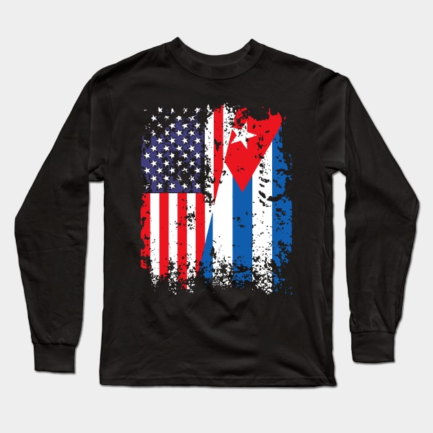 SOS Cuba Flag Free Cuba Libre 2021 Long Sleeve T-Shirt by dyazagita